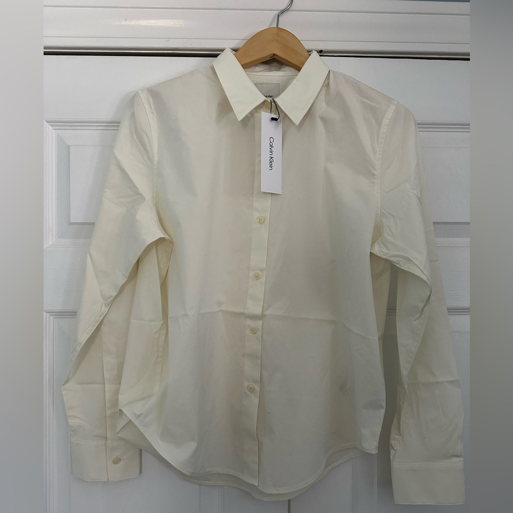 Classic Cream Calvin Klein Women’s Shirt